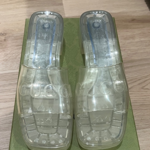 GUCCI CLEAR JELLY MULES - Picture 4 of 5